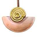 Handcrafted Copper Spiral Design Earring