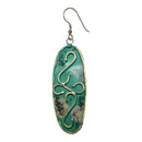 Handcrafted Green Textured Earring