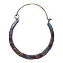 Handcrafted Blue Copper Hoops Earring