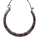 Handcrafted Blue Copper Hoops Earring