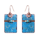 Handcrafted Copper Rectangular Earring