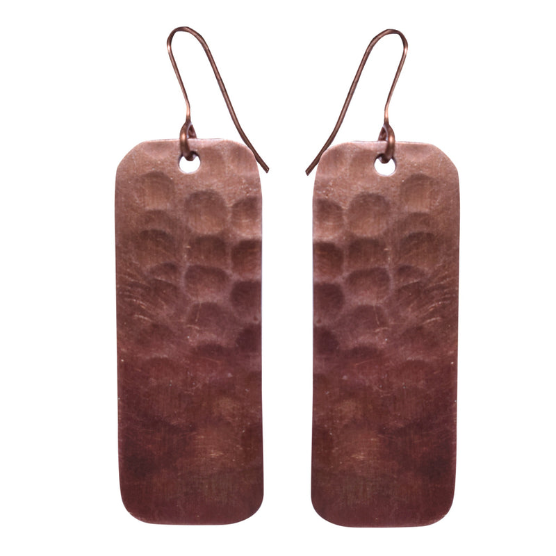 Handcrafted Copper Hammered Earring