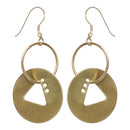 Handcrafted Brass Circles and Triangle Earring