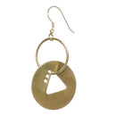 Handcrafted Brass Circles and Triangle Earring