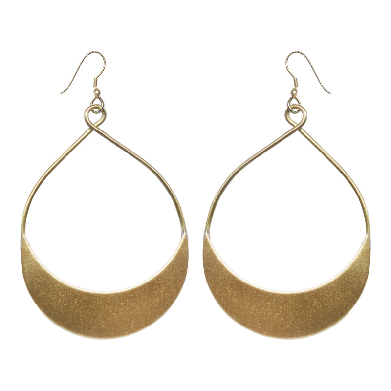 Handcrafted Brass Oval Shaped Earring
