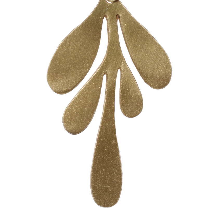 Handcrafted Brass Leaf Design Earring
