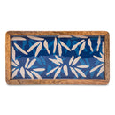 Wooden Indigo Tray With Coaster Set