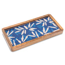 Wooden Indigo Tray With Coaster Set