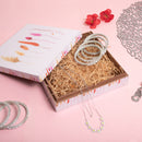 Wooden White Square Box with Feather Design Big