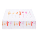 Wooden White Square Box with Feather Design Big