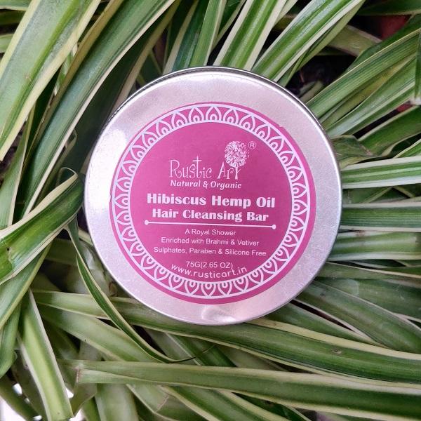Hibiscus Hemp Oil Hair Cleansing Bar Skin Care Rustic Art 