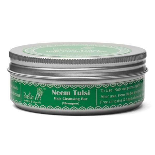 Neem Tulsi Hair Cleansing Bar Skin Care Rustic Art 